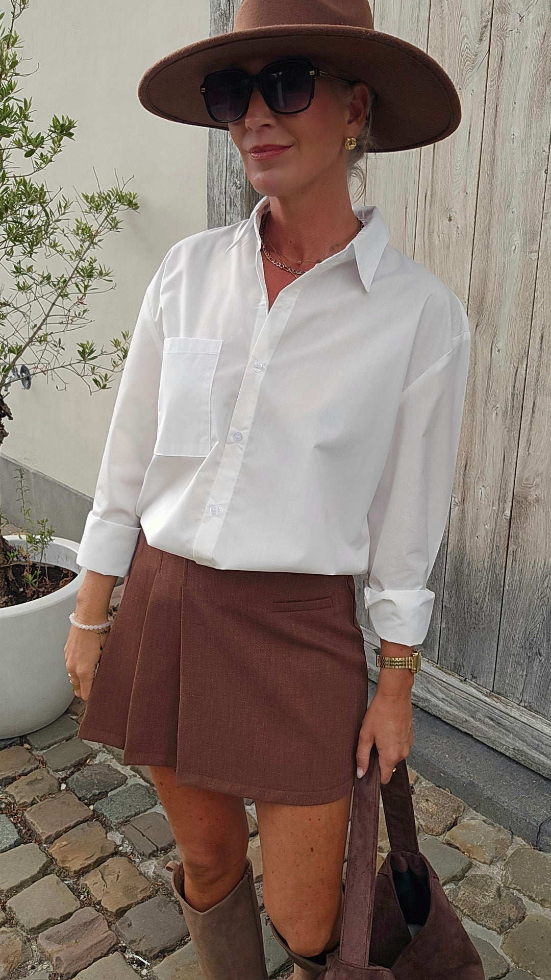 LOUIZE cotton shirt white