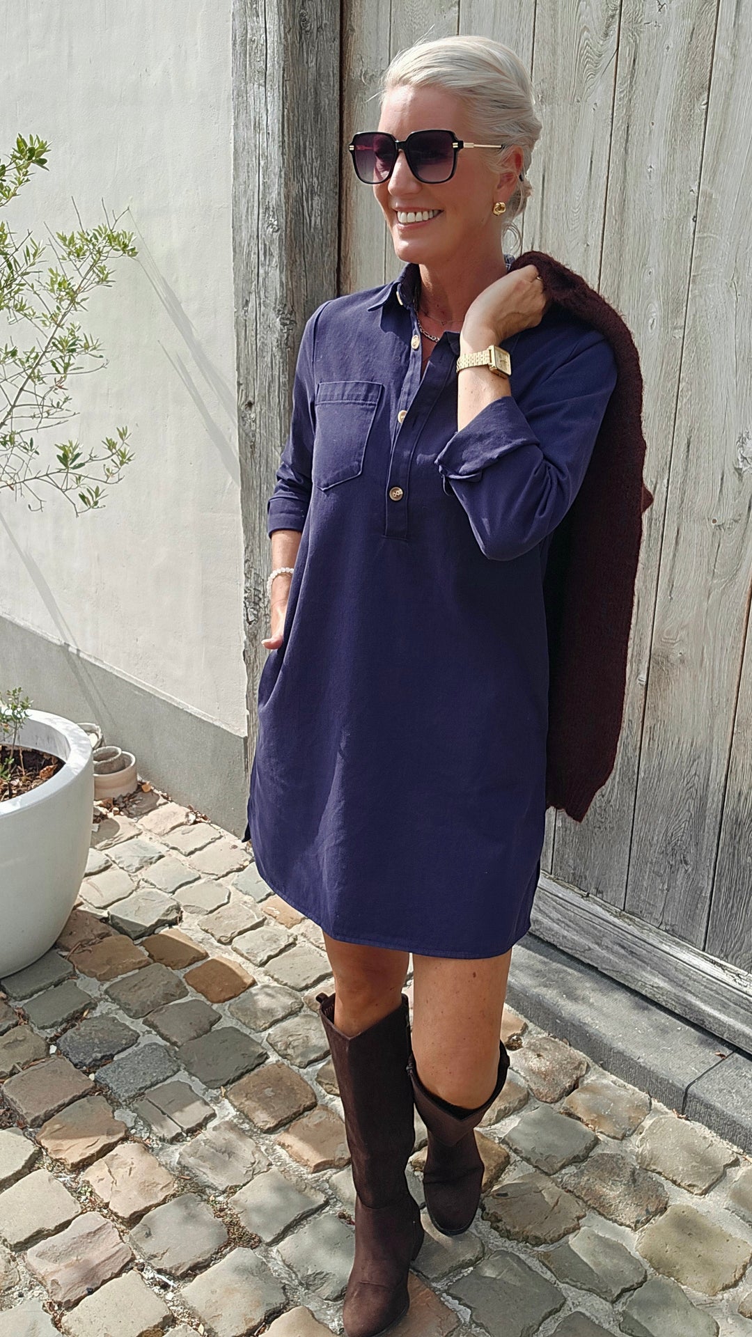 PARKER dress navy