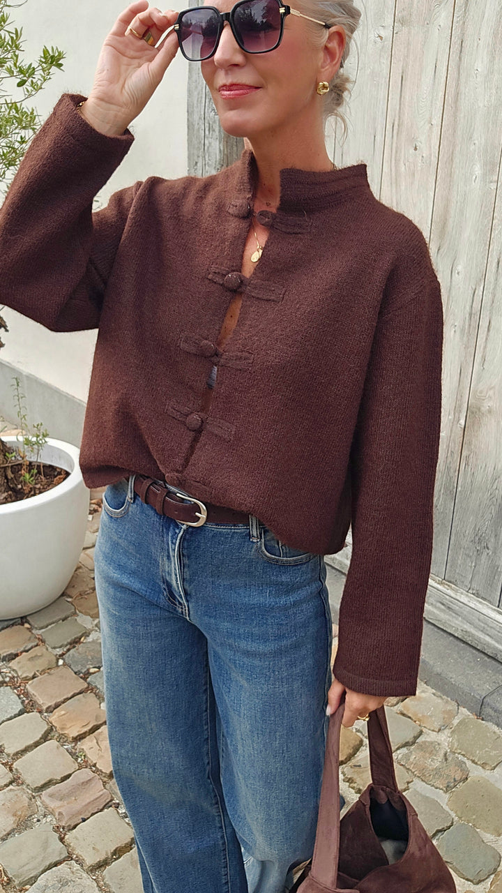 CÉLESTINE cardigan chocolat