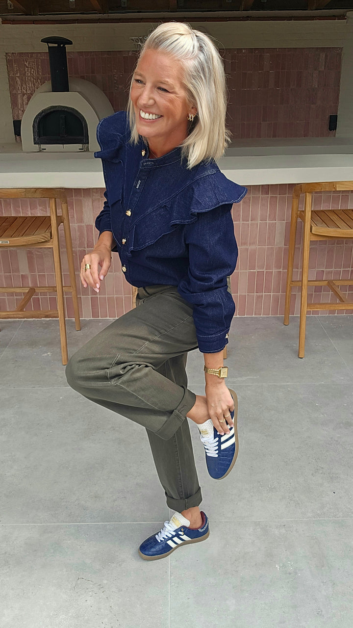 BOBBI mom jeans khaki