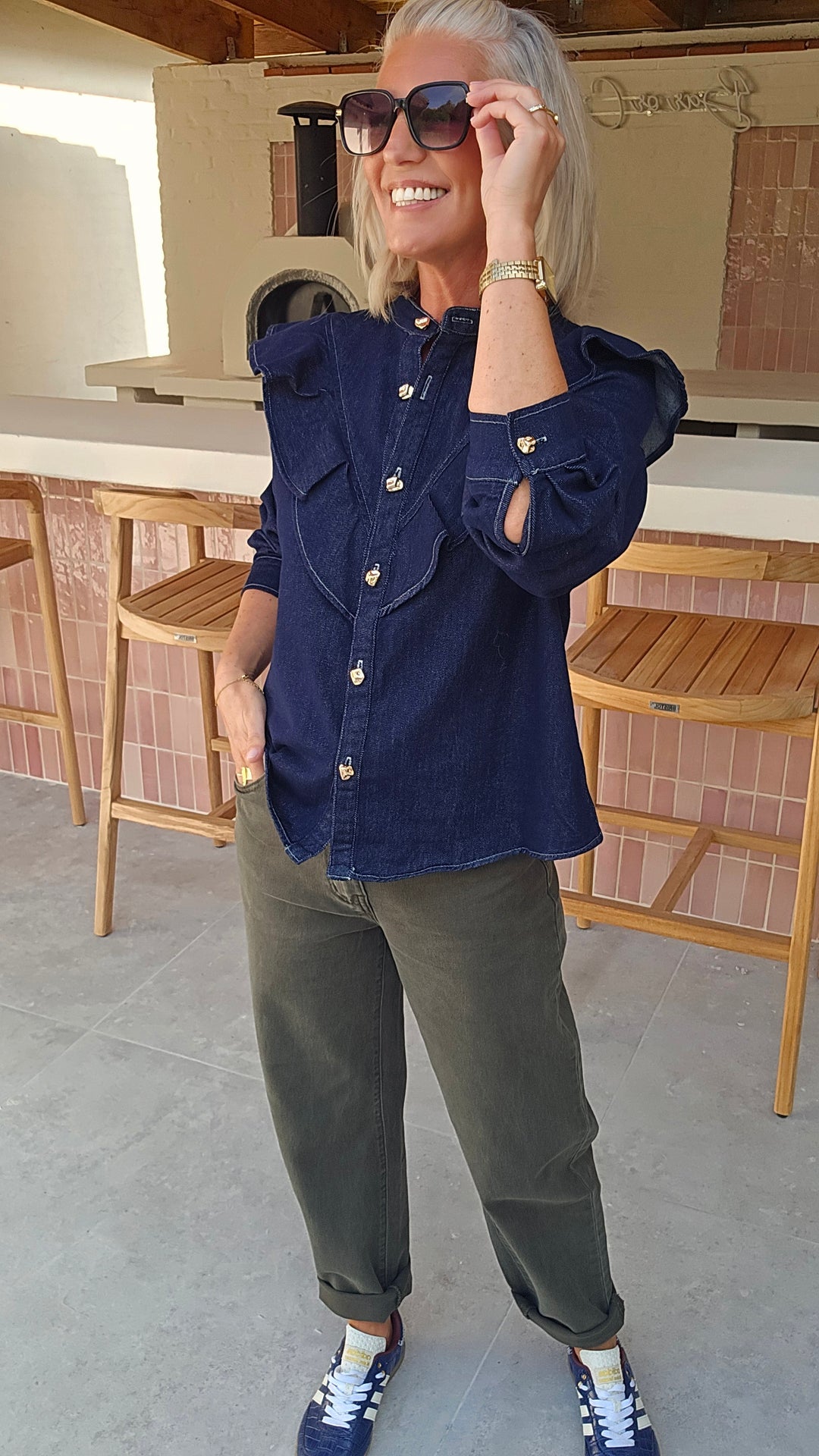 NENA denim blouse