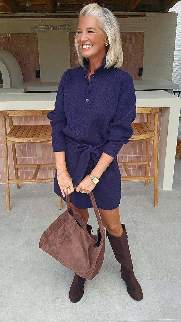 MABEL knit dress navy
