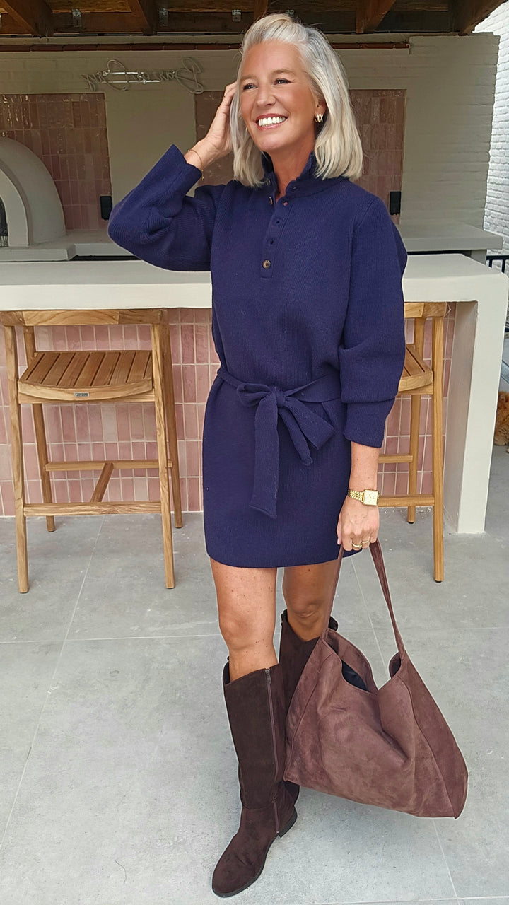 MABEL knit dress navy
