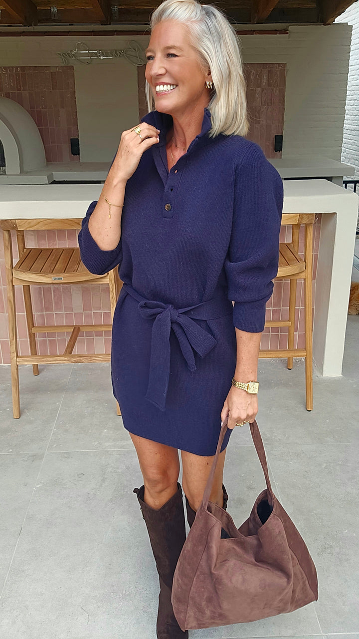 MABEL knit dress navy