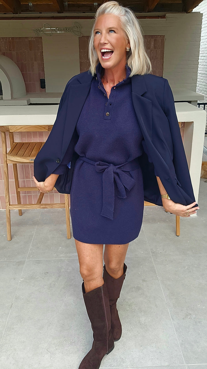 MABEL knit dress navy