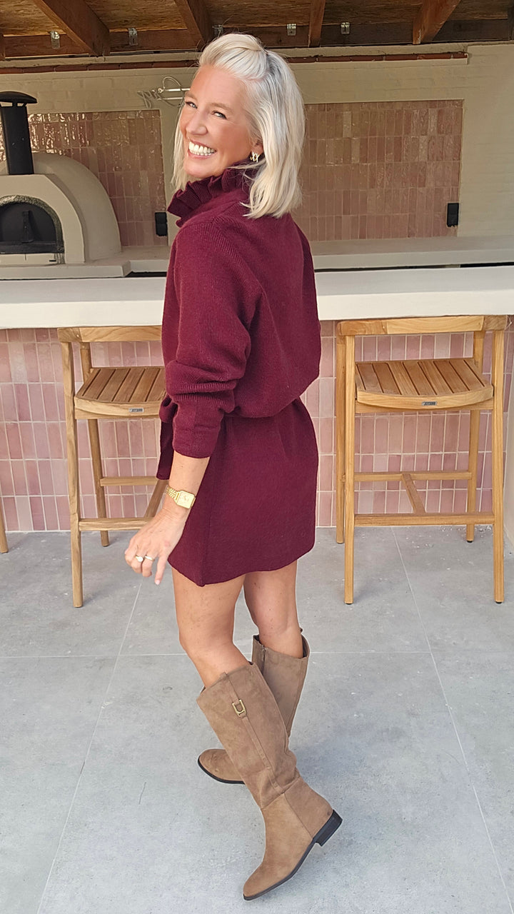 MABEL knit dress burgundy