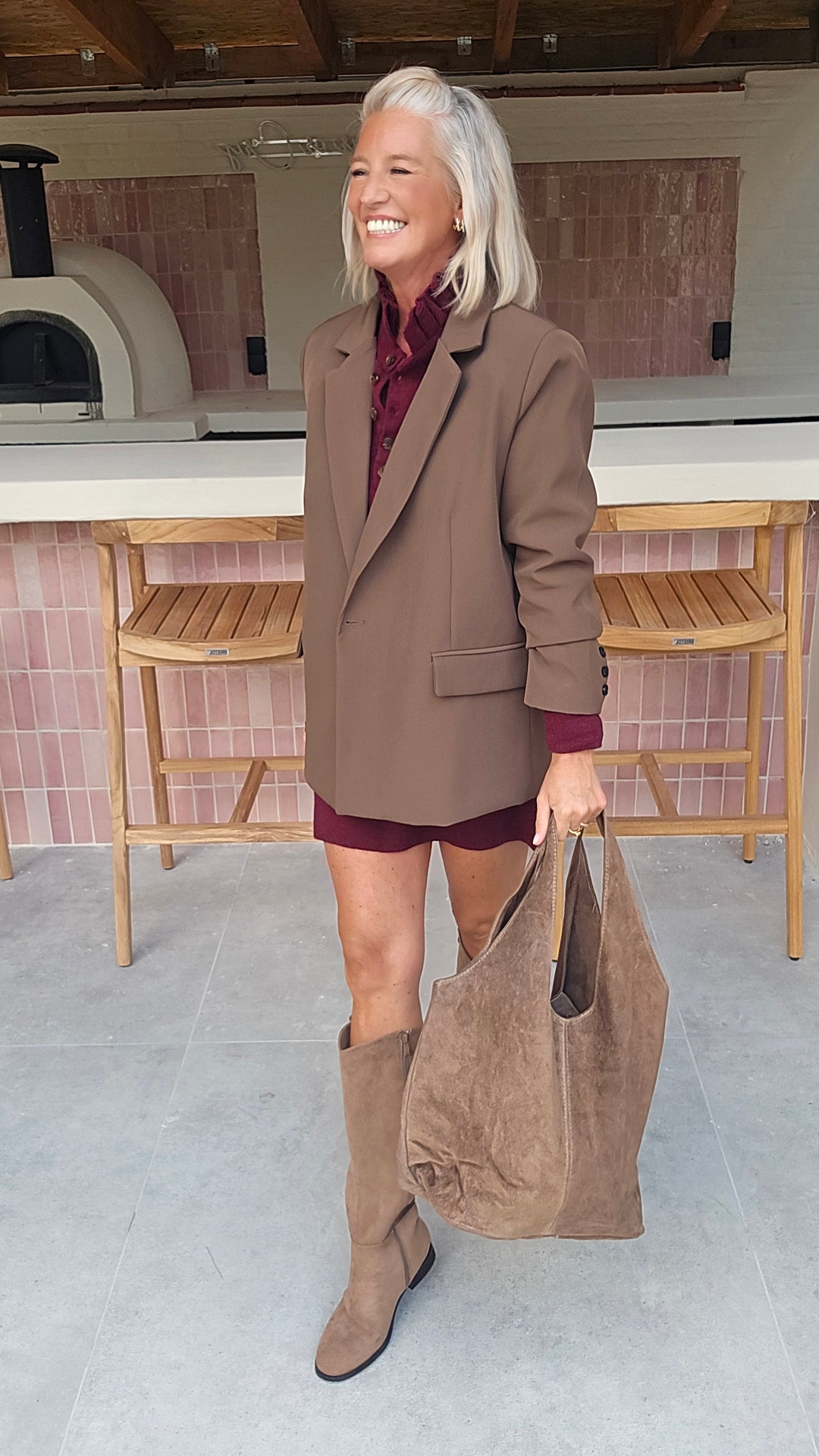 MABEL knit dress burgundy