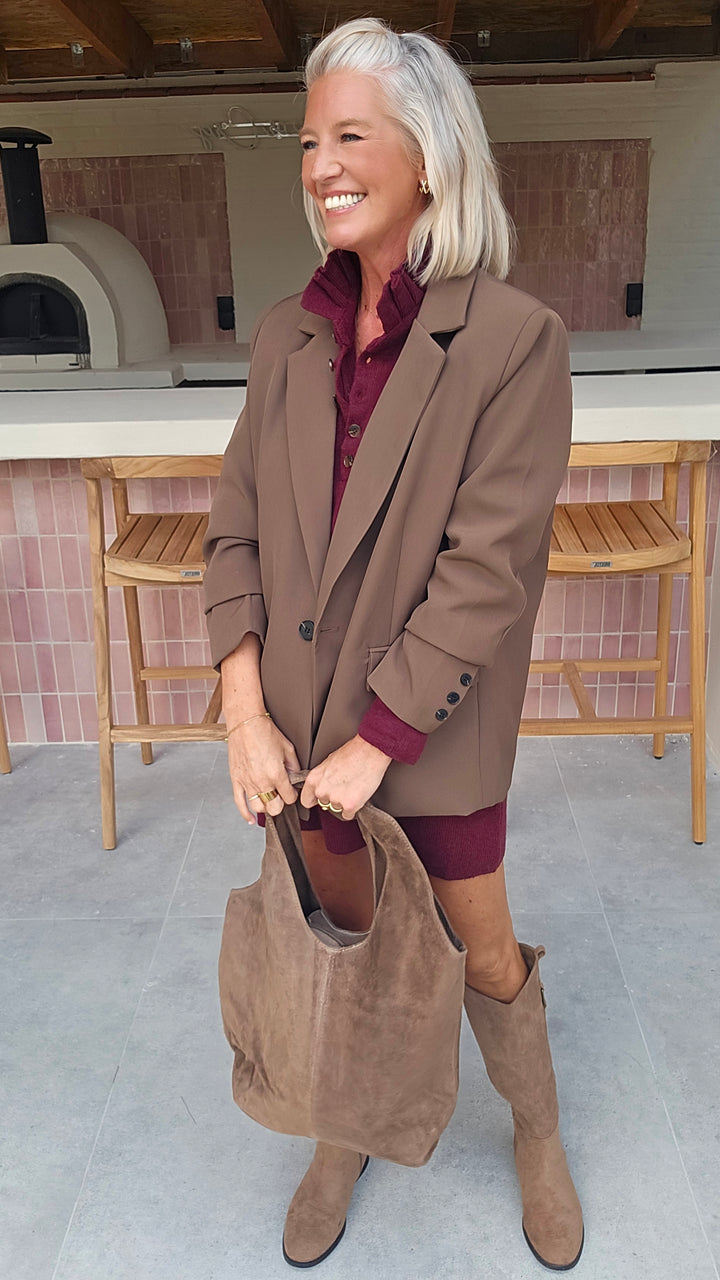 MABEL knit dress burgundy