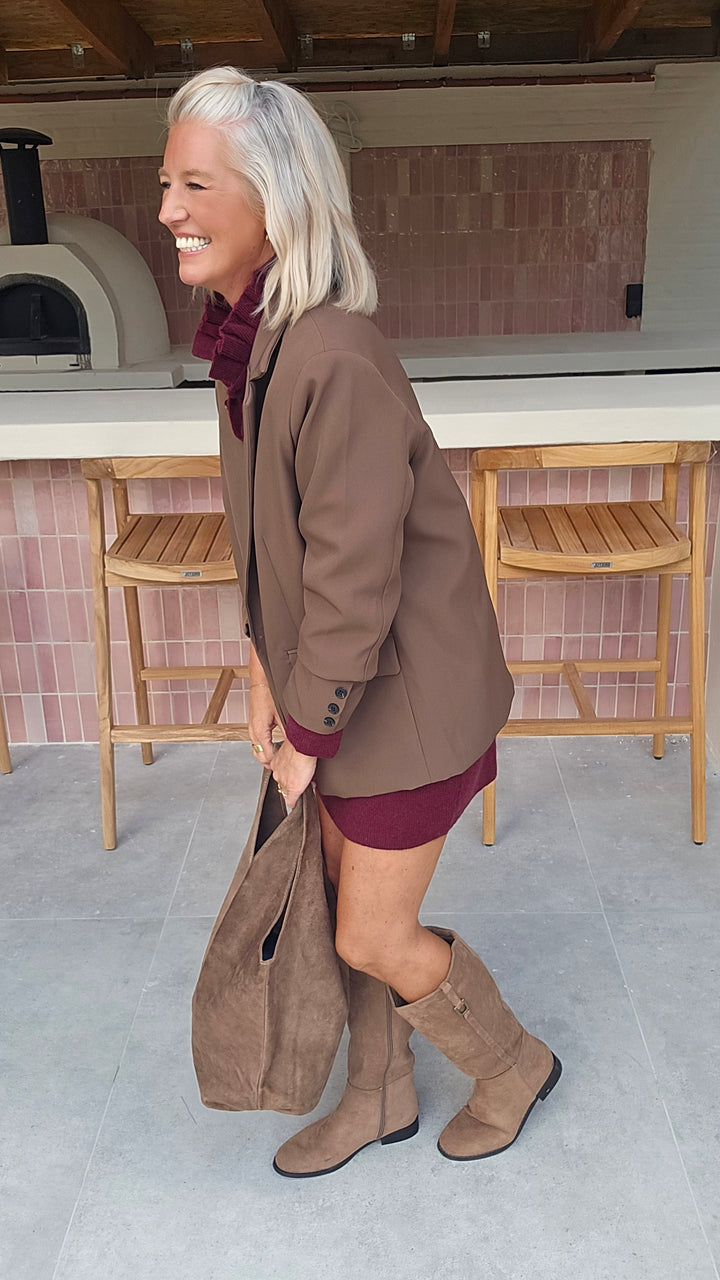 MABEL knit dress burgundy