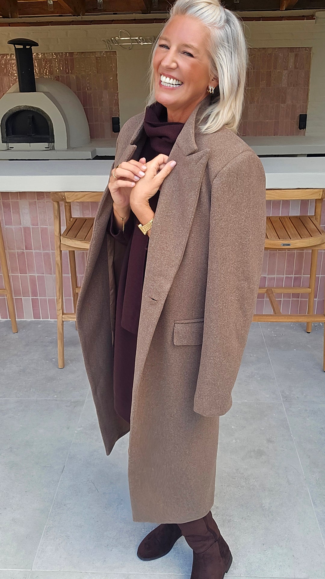 EMILY coat taupe