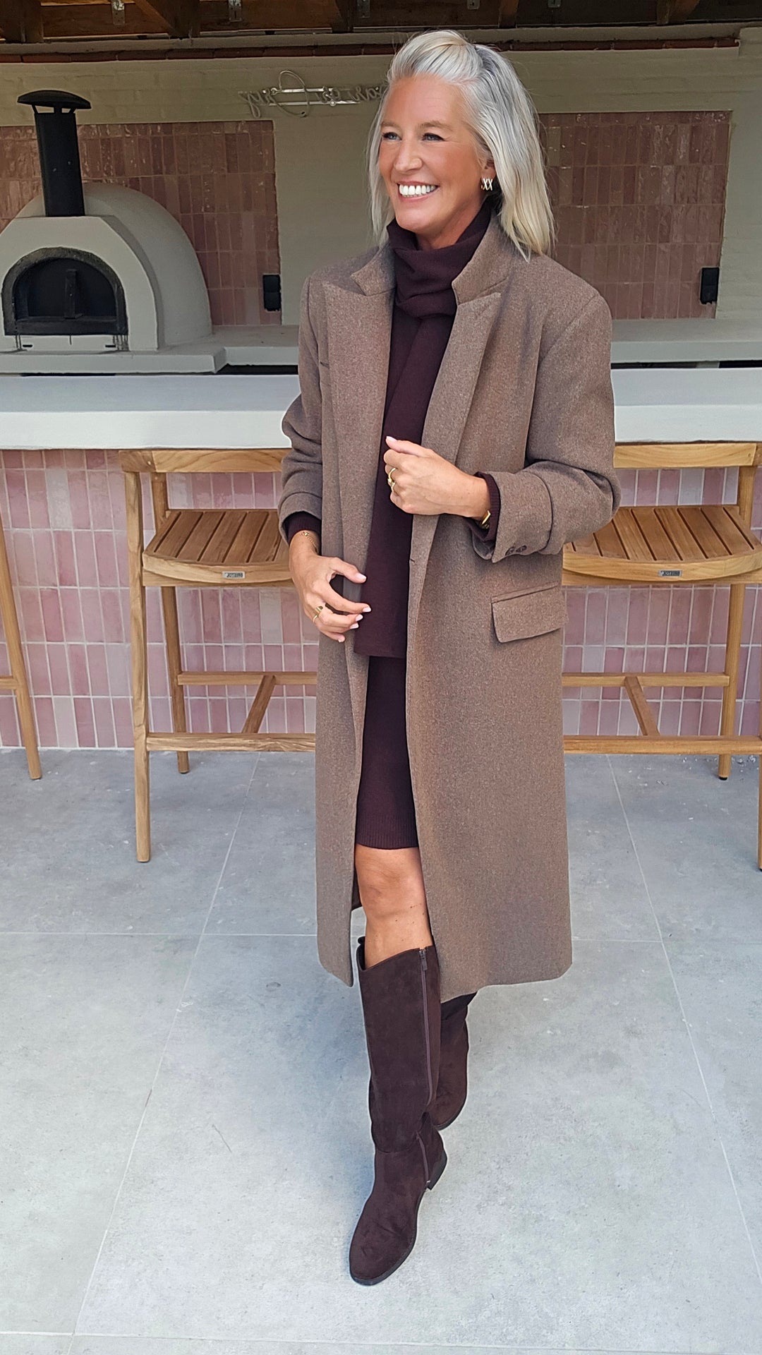 EMILY coat taupe
