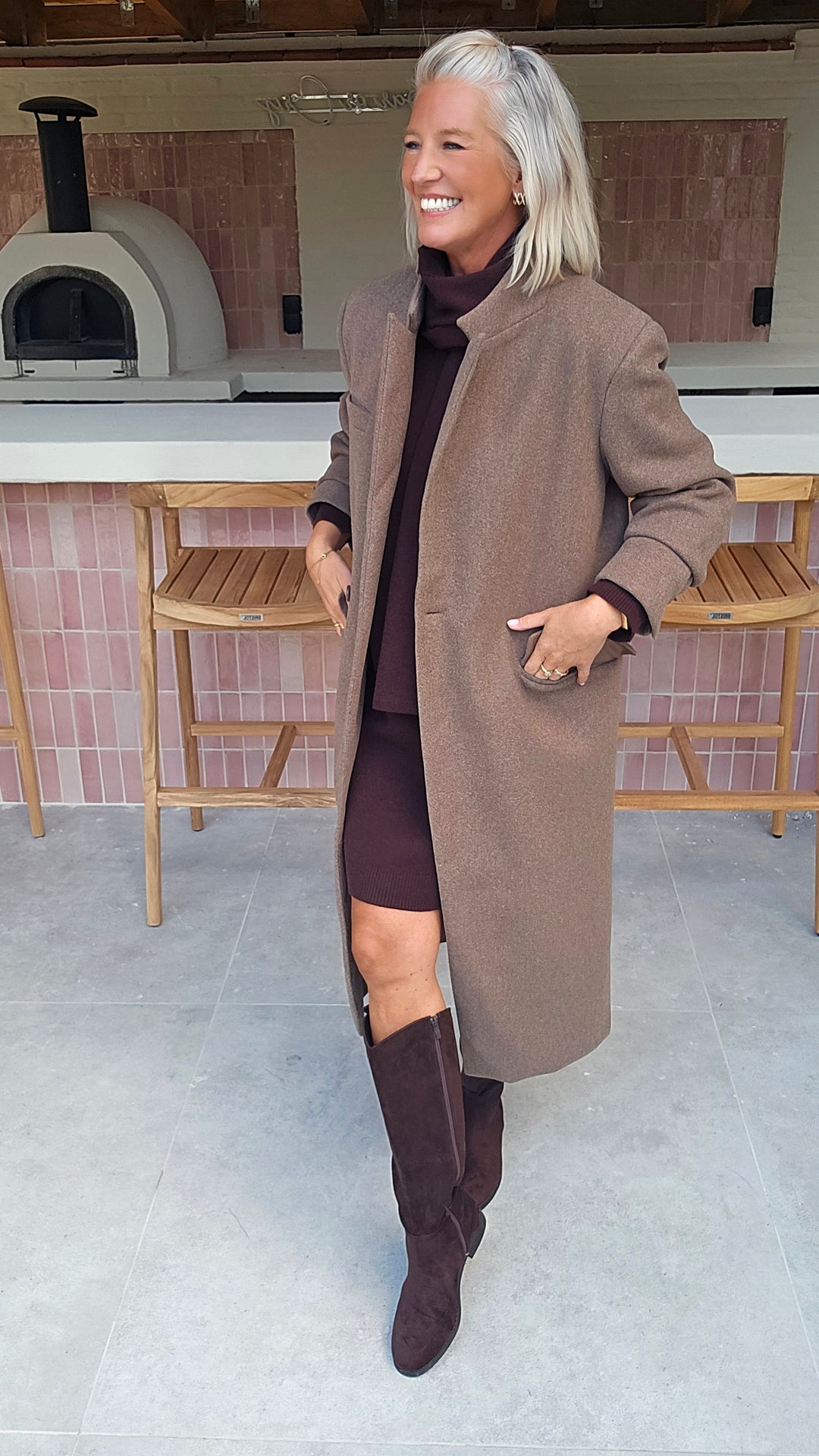 EMILY coat taupe