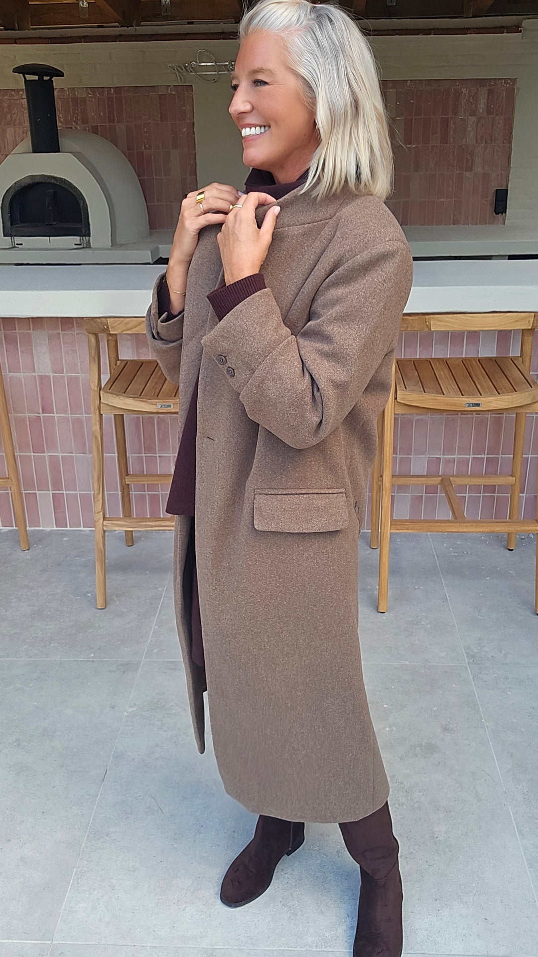 EMILY coat taupe