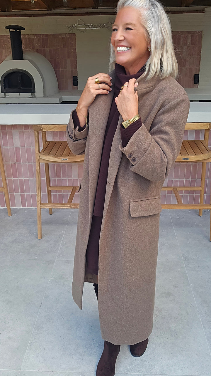 EMILY coat taupe