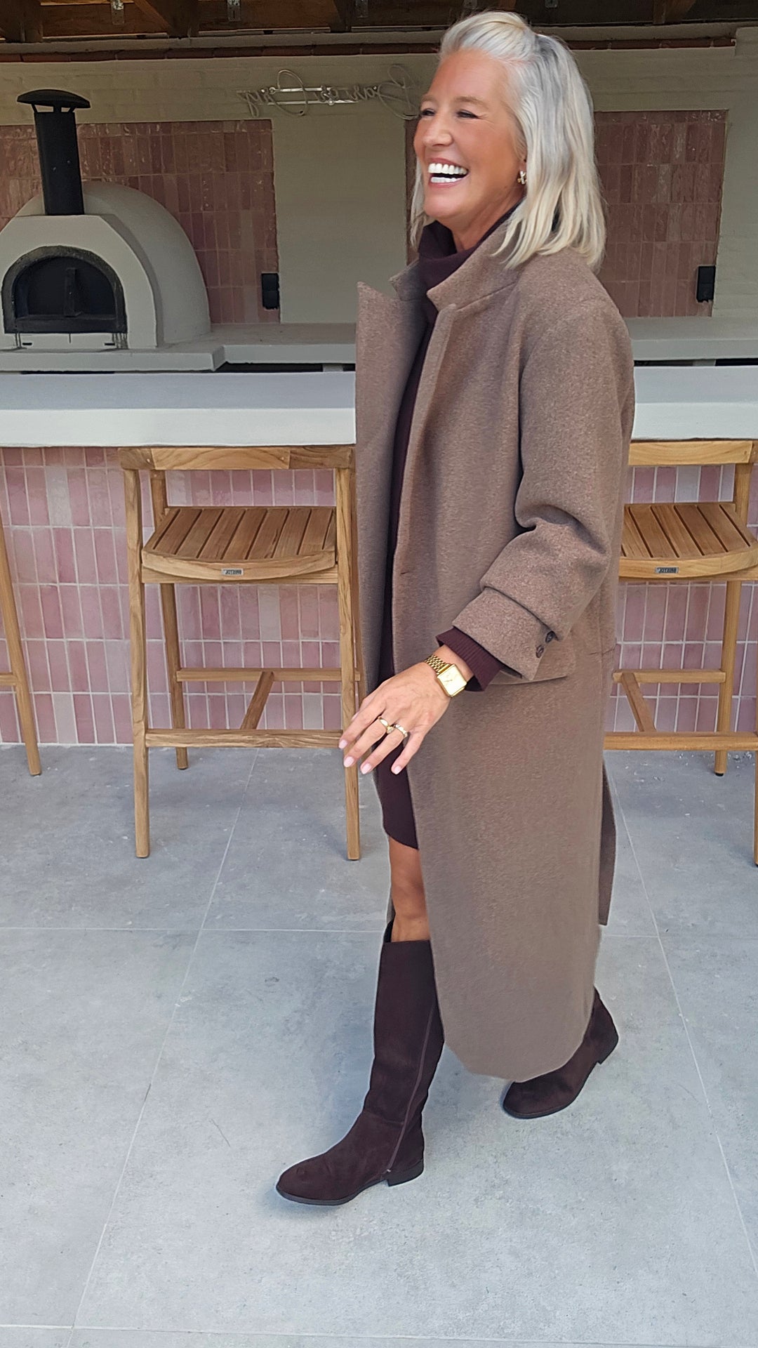 EMILY coat taupe