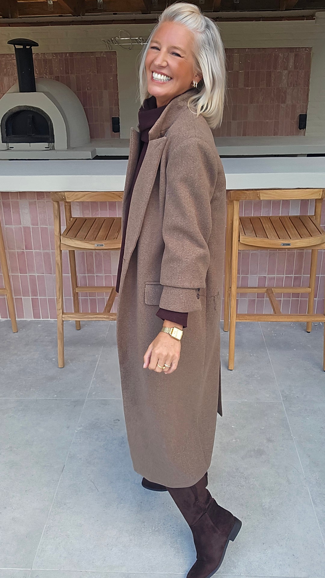 EMILY coat taupe