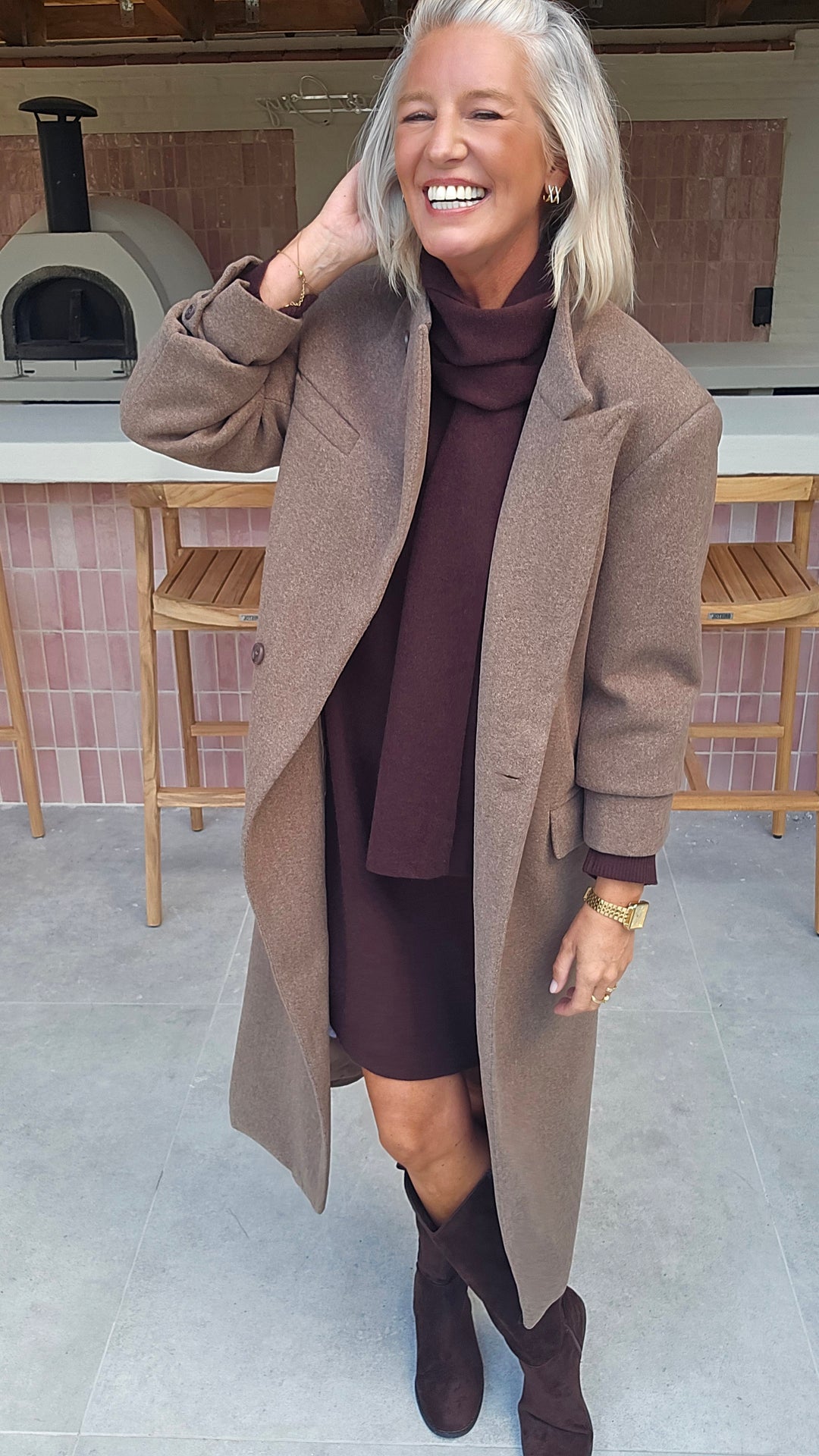 EMILY coat taupe