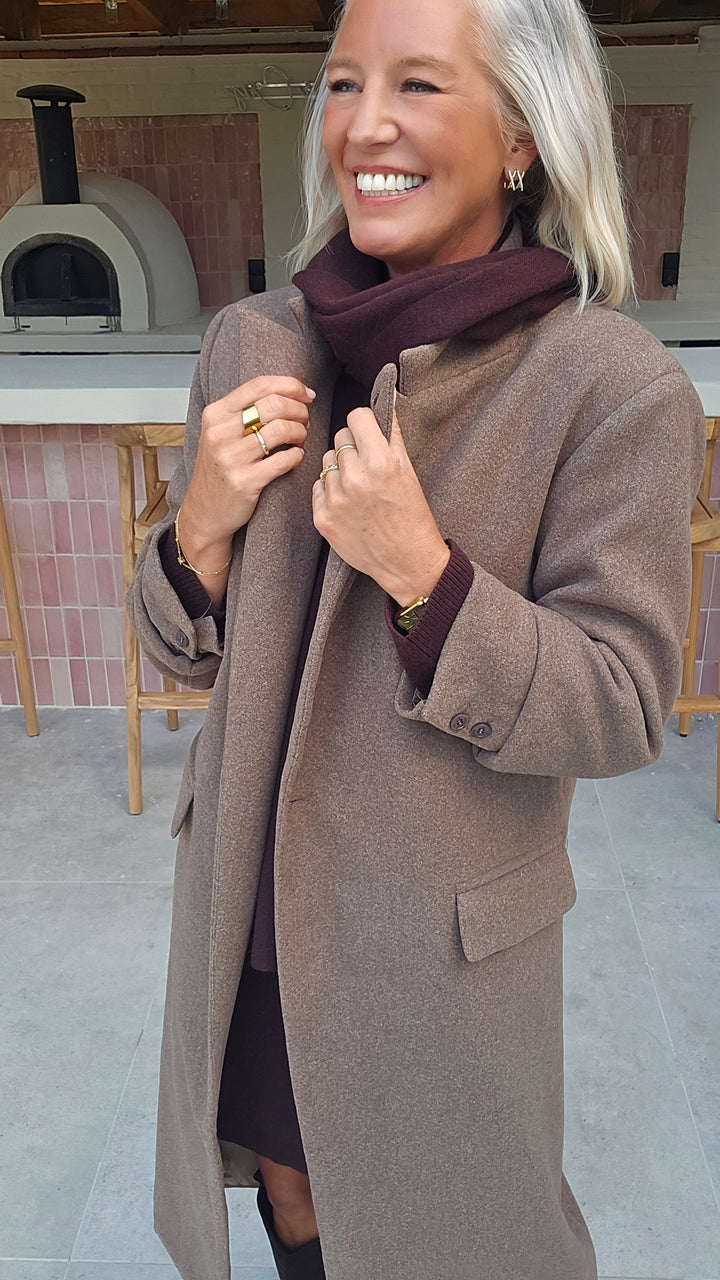 EMILY coat taupe