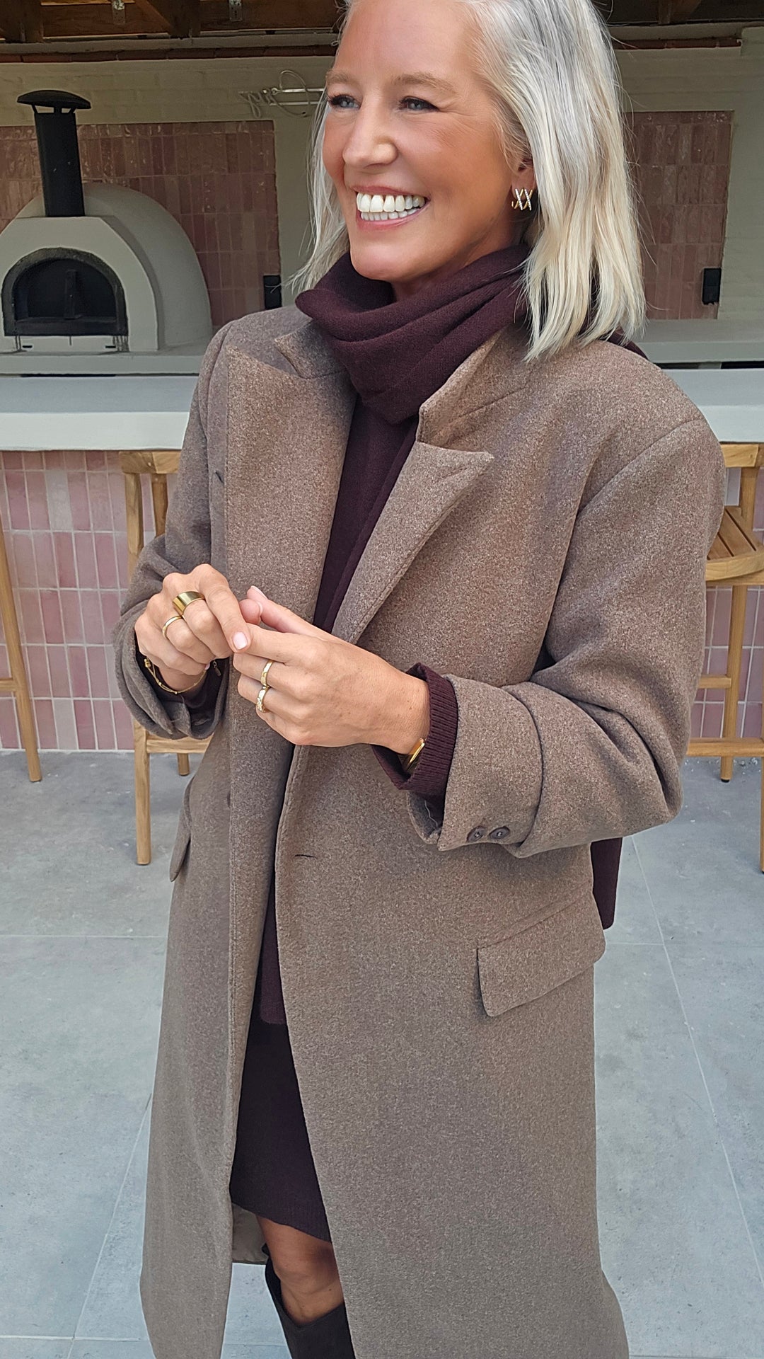 EMILY coat taupe