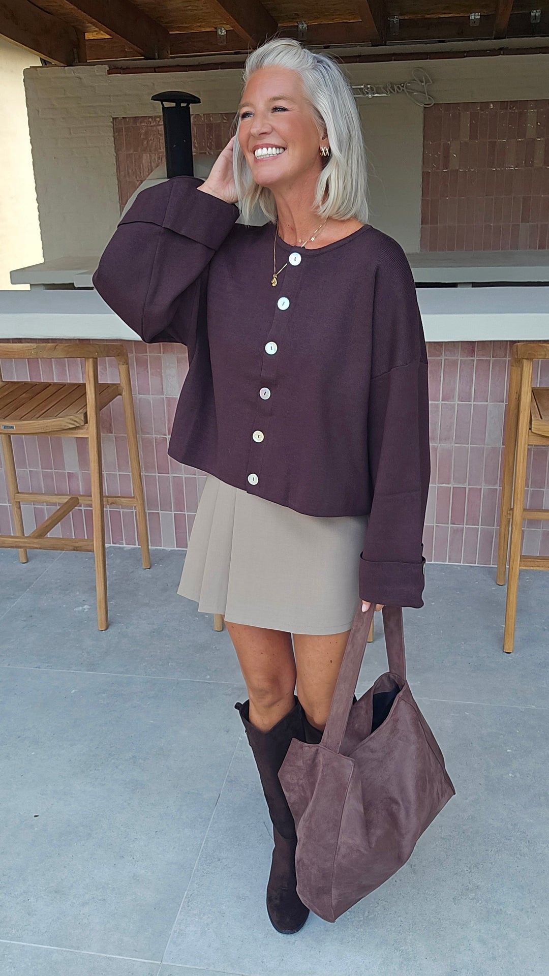 MILEY cardigan chocolat