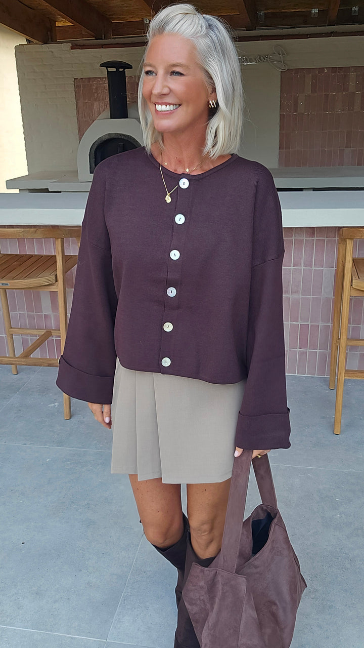 MILEY cardigan chocolat