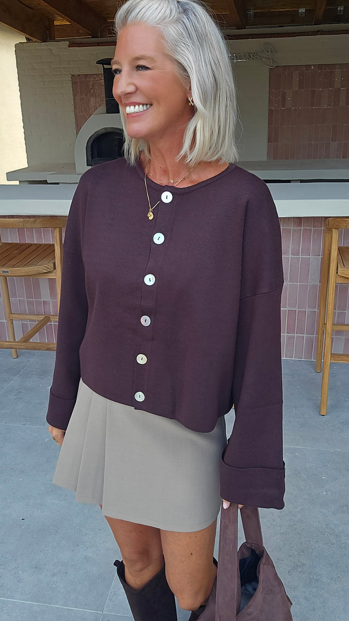 MILEY cardigan chocolat