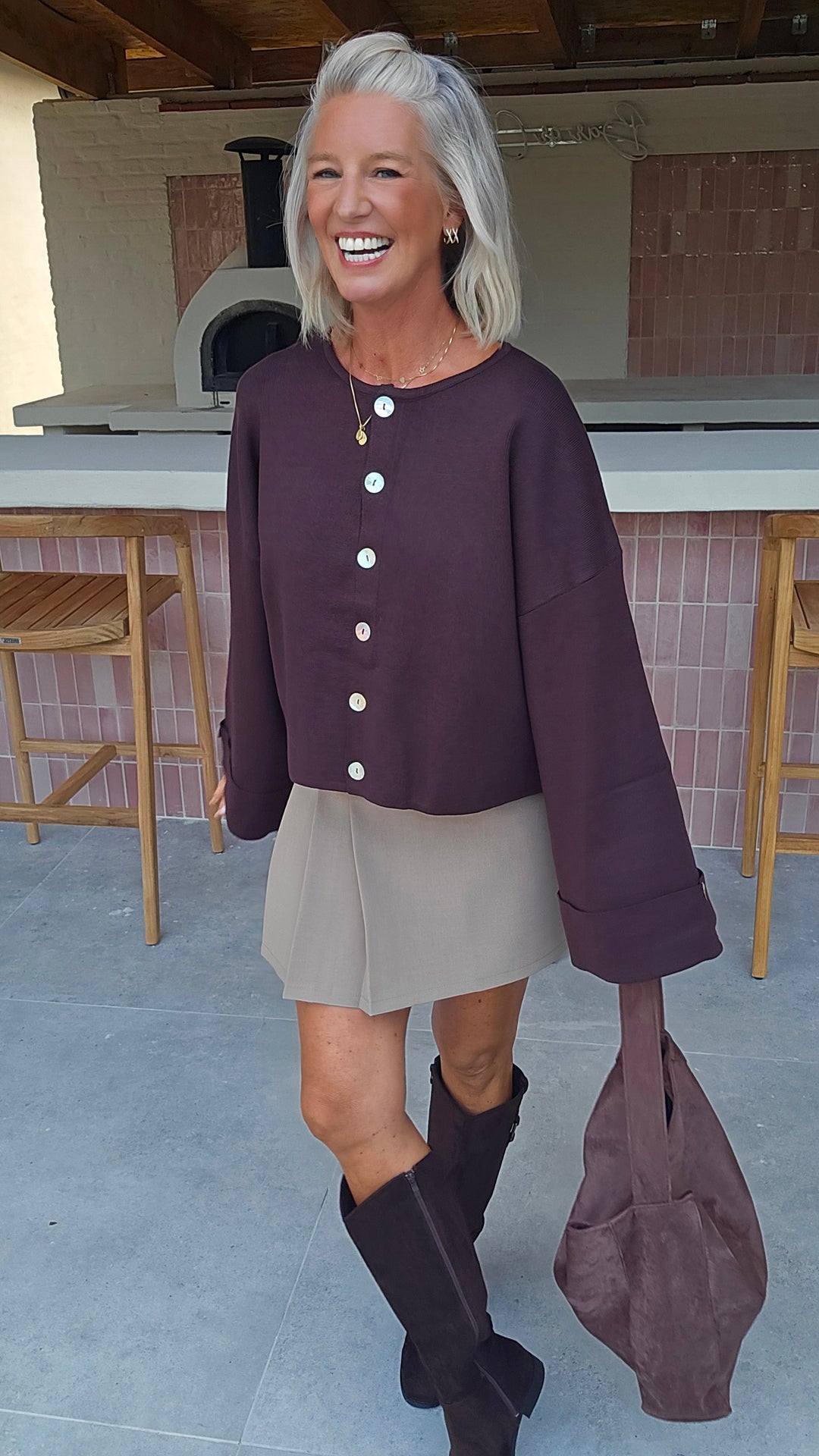 MILEY cardigan chocolat