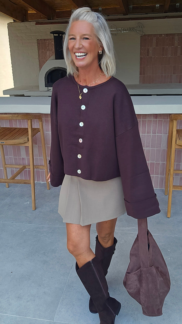 MILEY cardigan chocolat