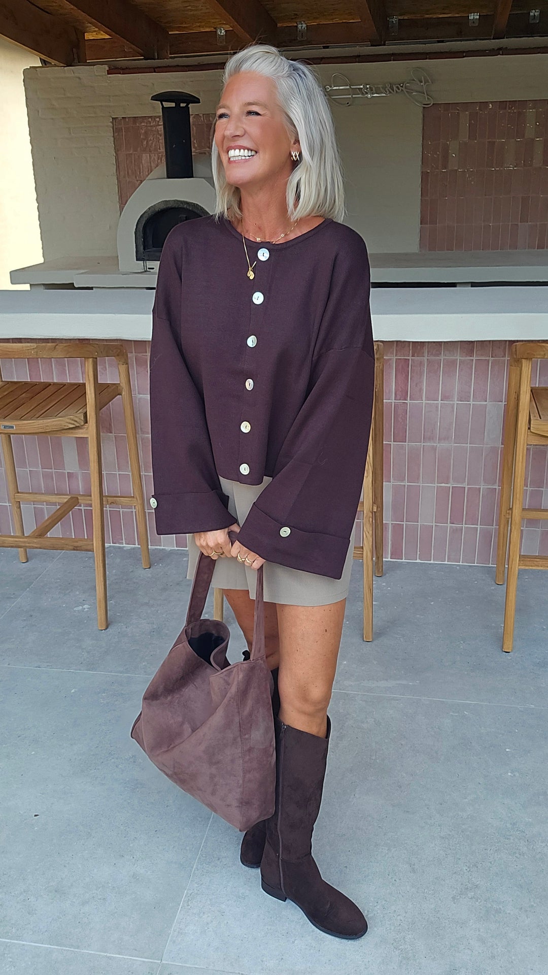 MILEY cardigan chocolat