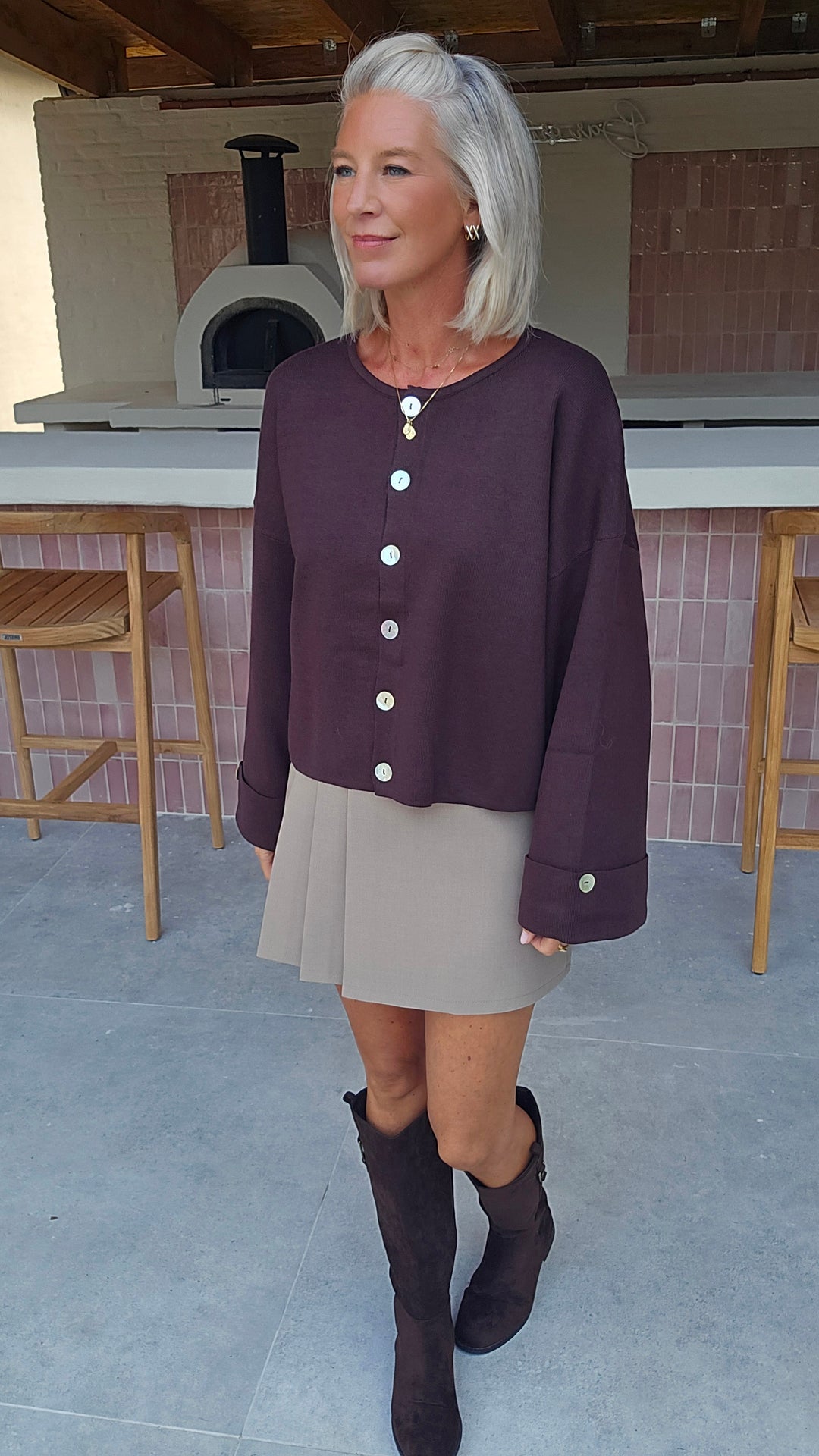 MILEY cardigan chocolat
