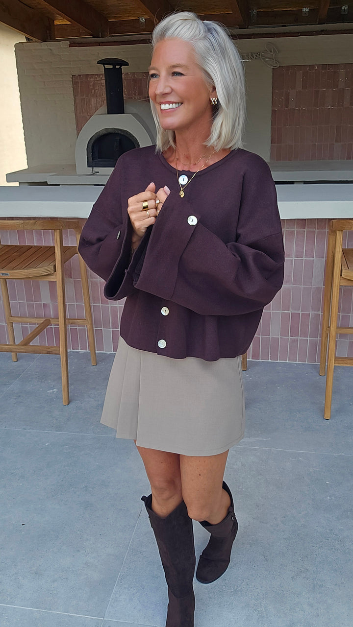 MILEY cardigan chocolat