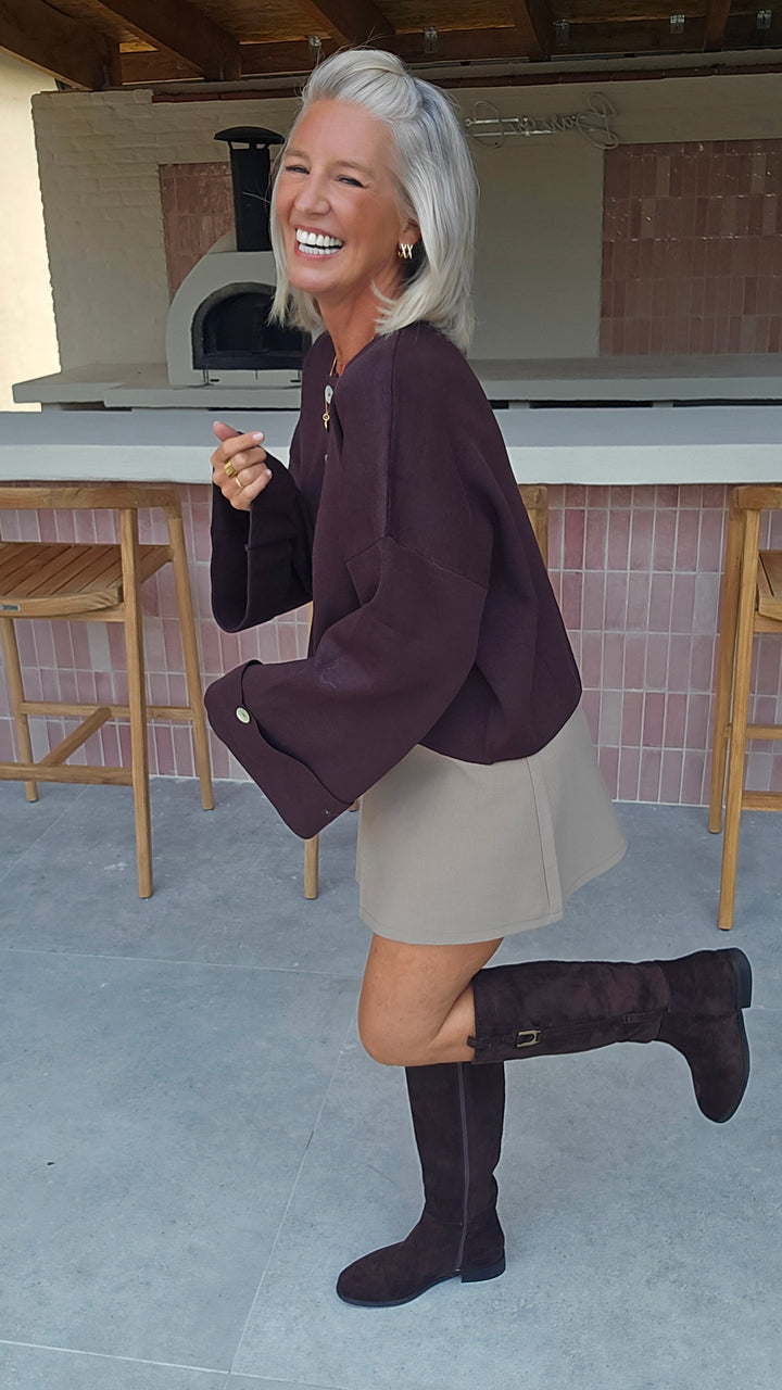 MILEY cardigan chocolat