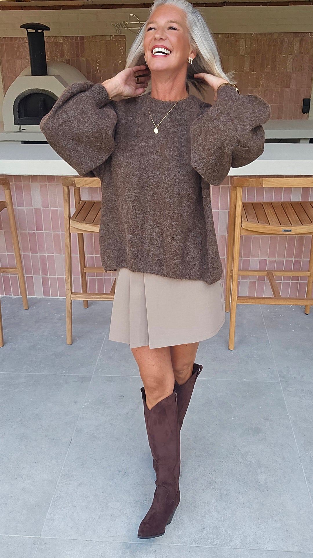 SIENNA skort taupe