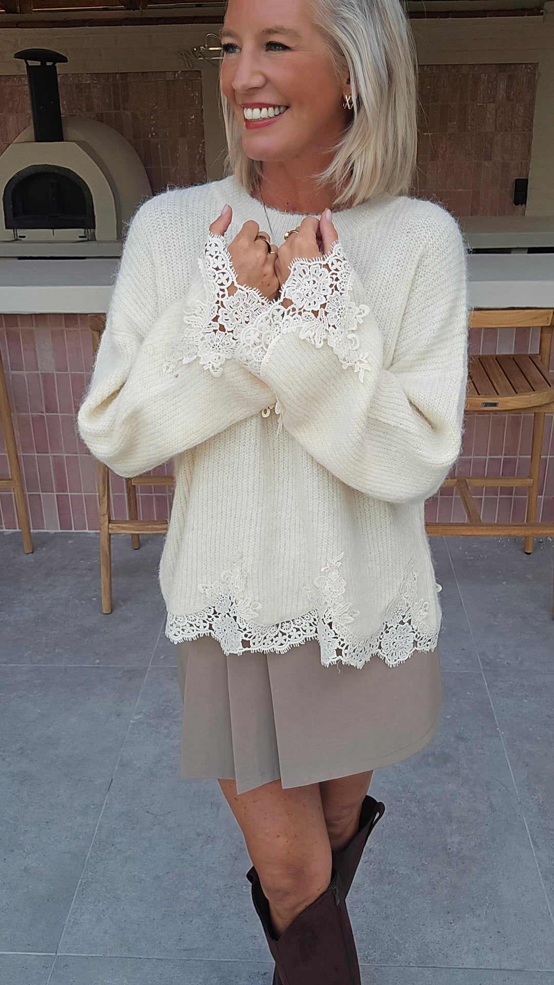 VIVIAN knit ecru