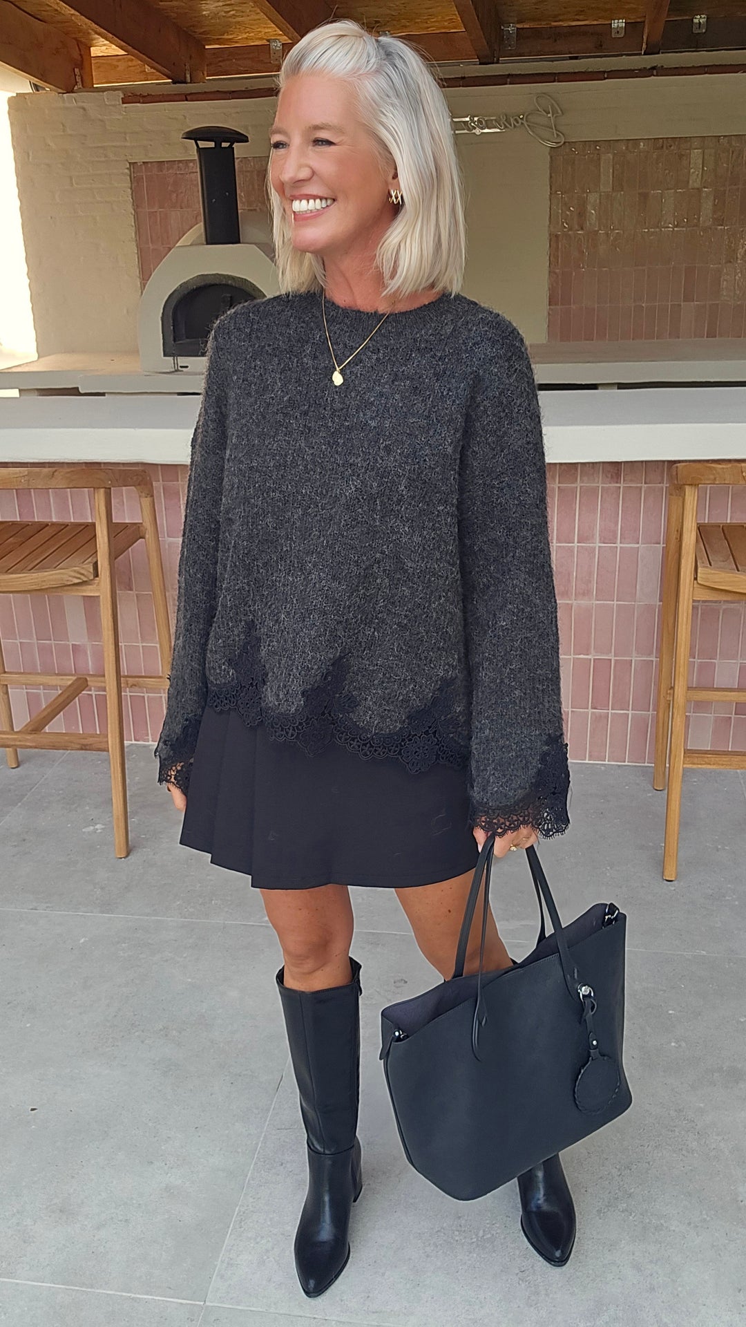 VIVIAN knit charcoal