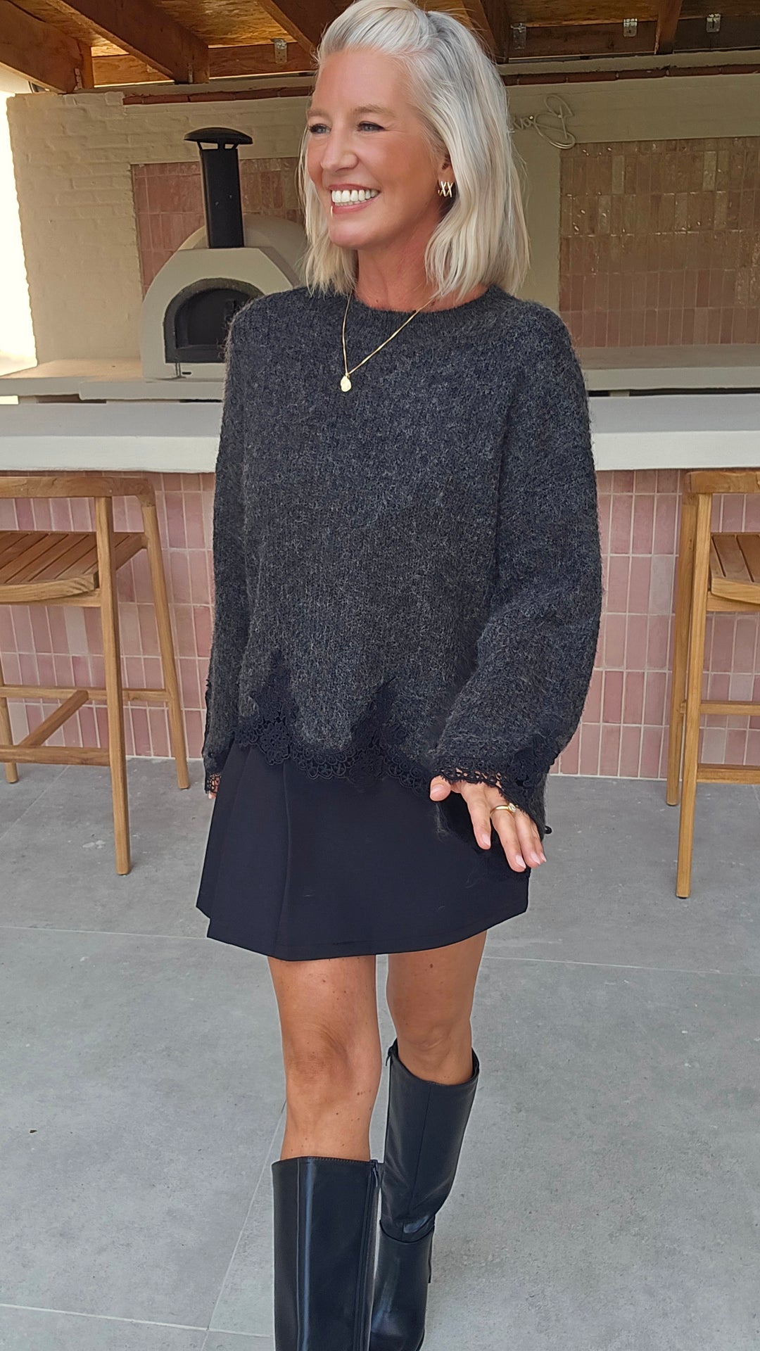 VIVIAN knit charcoal