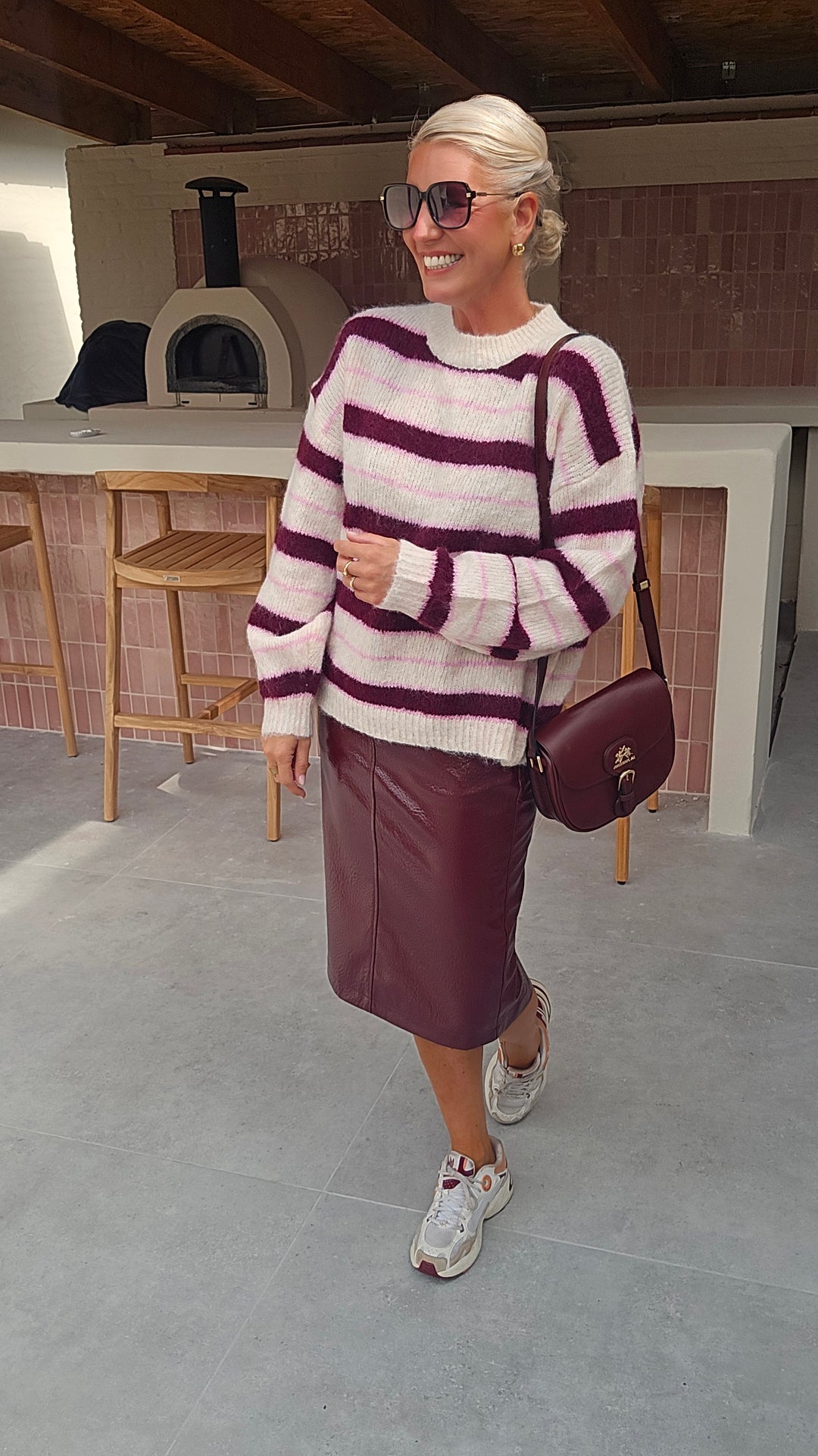MARLEY midi skirt burgundy