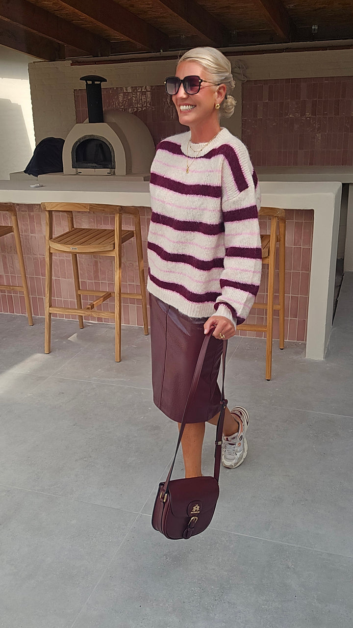 MARLEY midi skirt burgundy