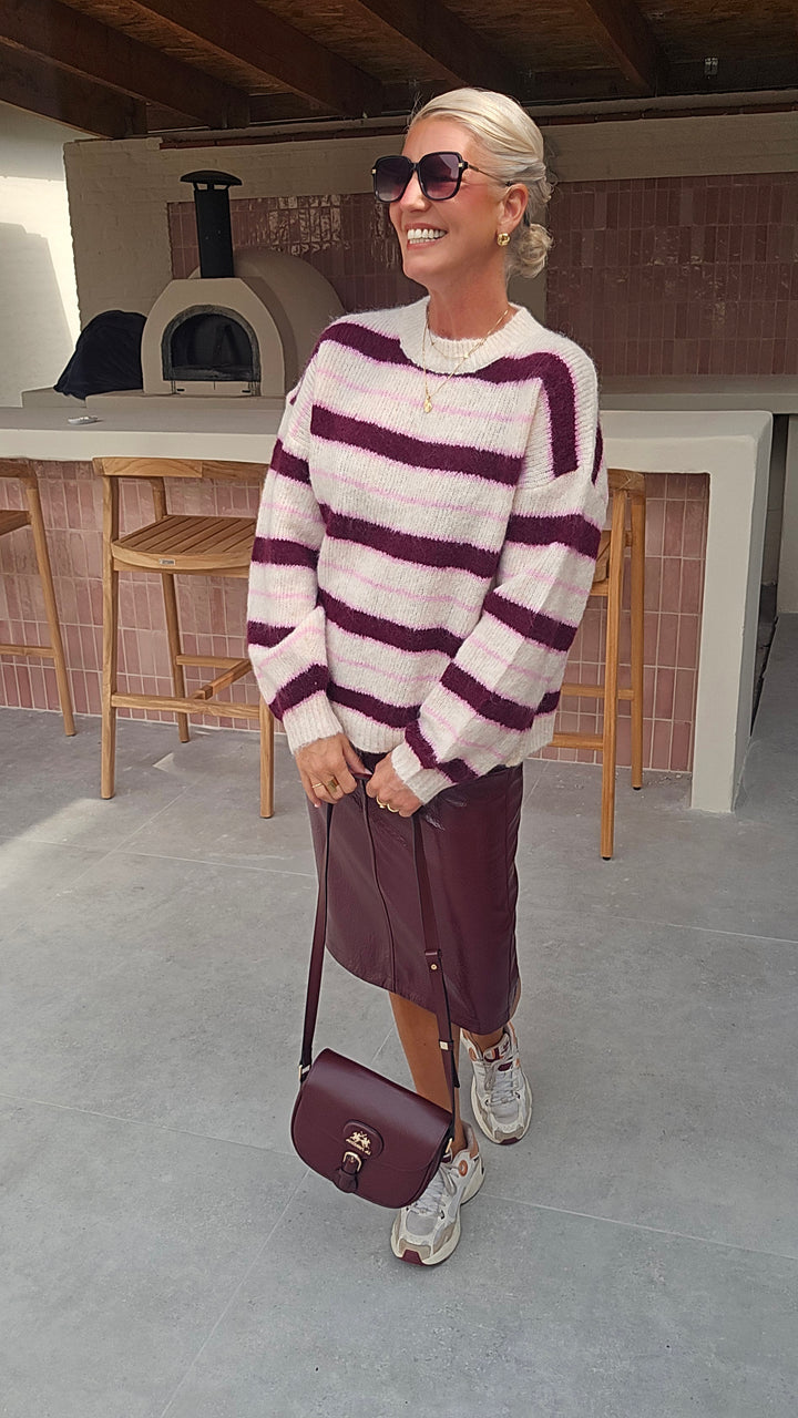 MARLEY midi skirt burgundy