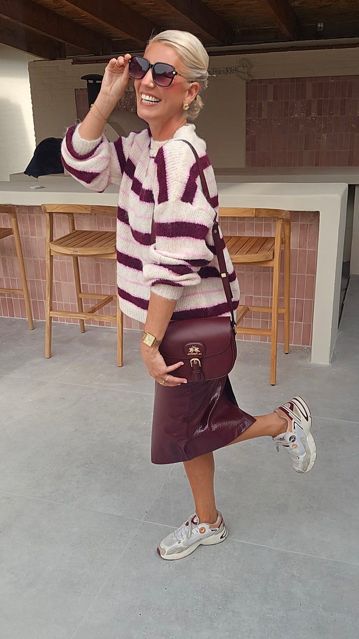 MARLEY midi skirt burgundy