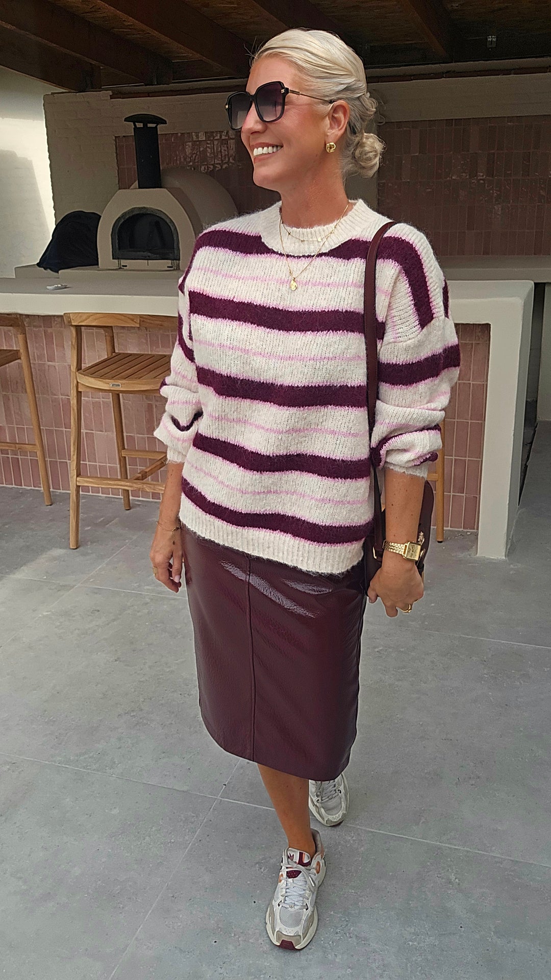 MARLEY midi skirt burgundy