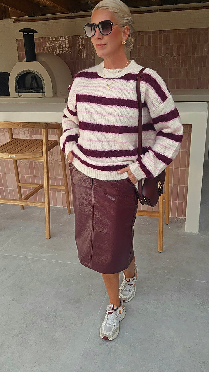 MARLEY midi skirt burgundy