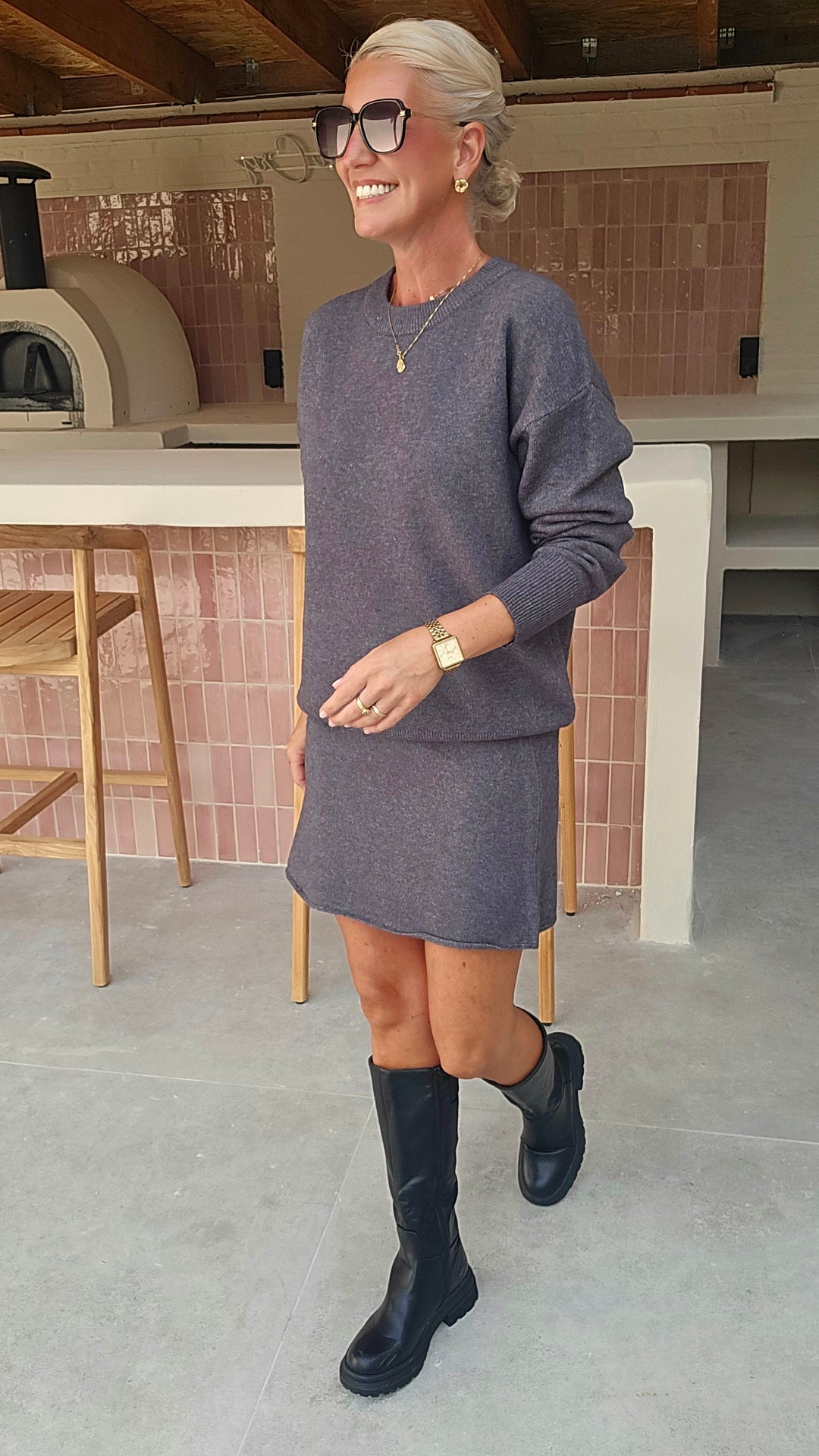 MAËLLE knit set grey