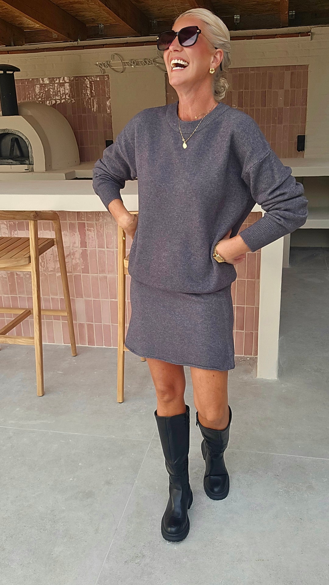 MAËLLE knit set grey