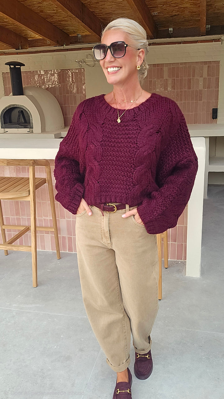 AMANDINE knit burgundy