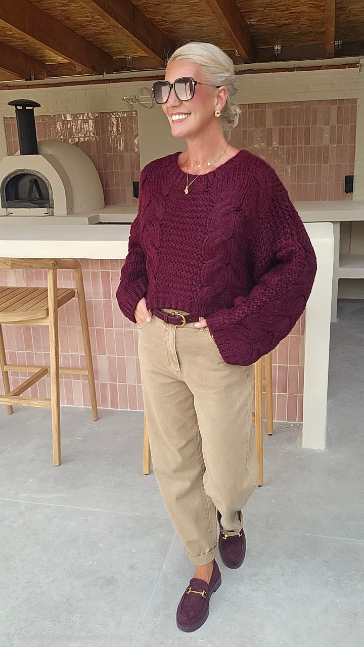 AMANDINE knit burgundy