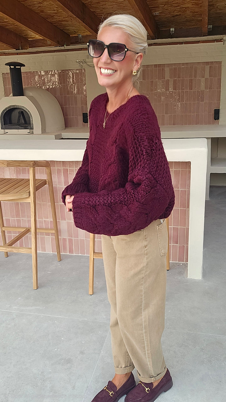 AMANDINE knit burgundy