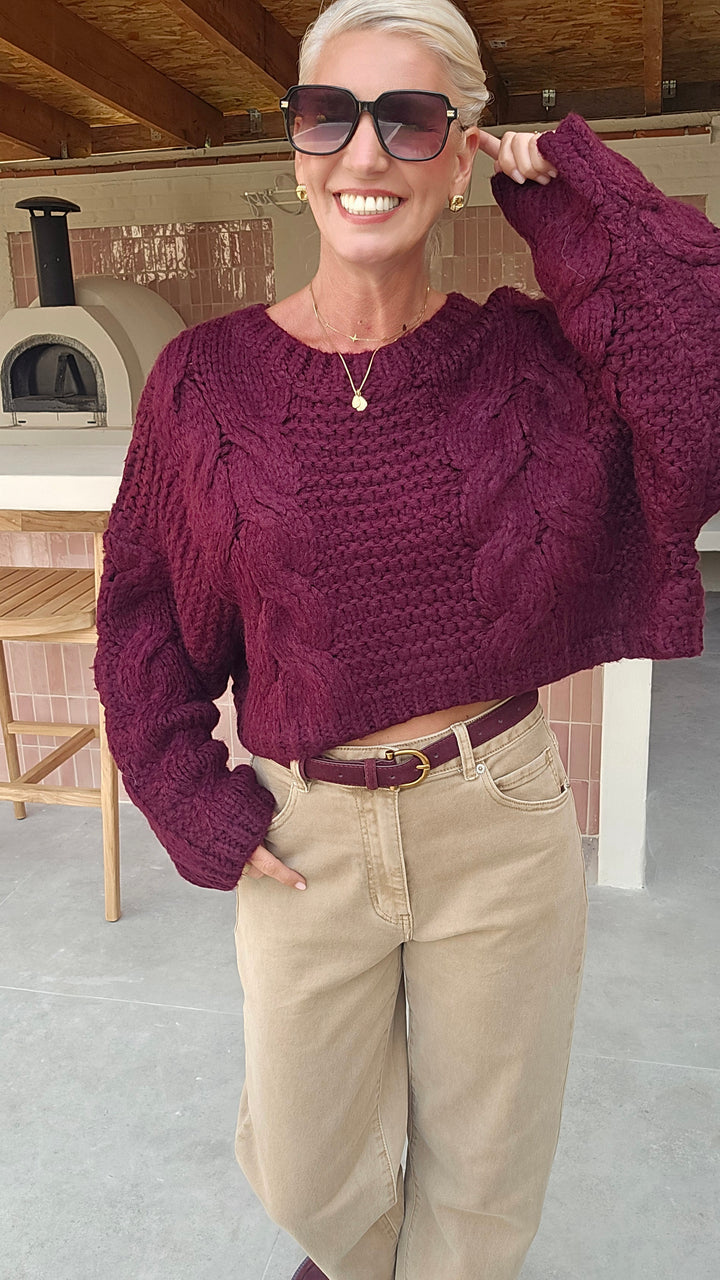 AMANDINE knit burgundy