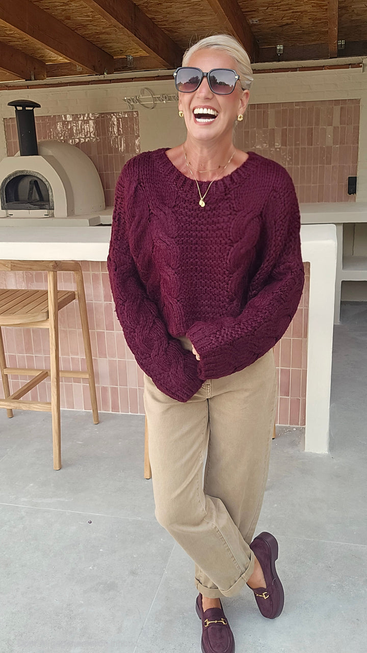 AMANDINE knit burgundy