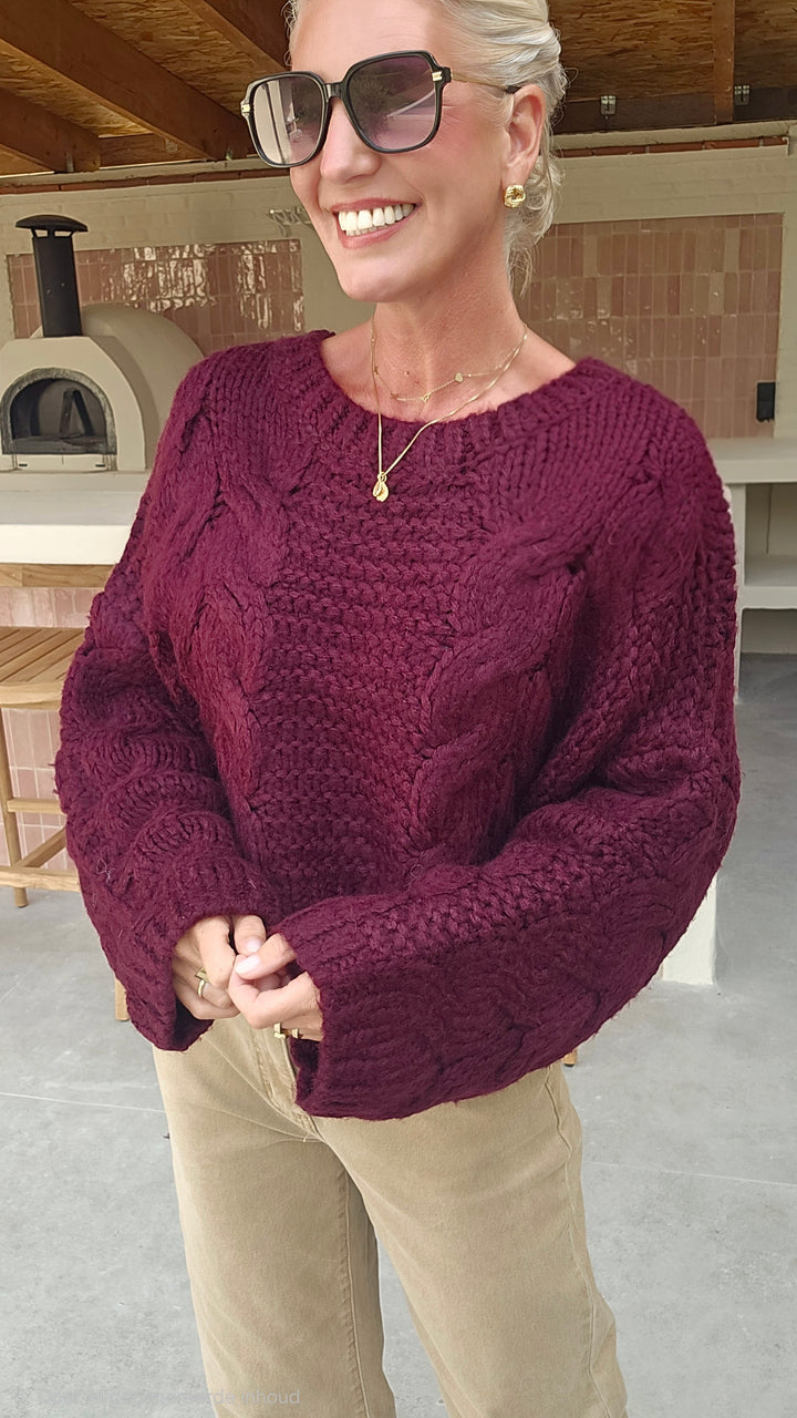 AMANDINE knit burgundy